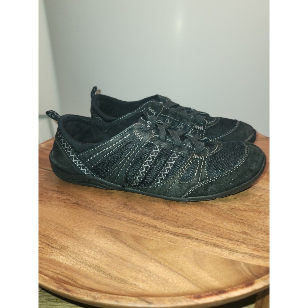 GH Bass & Comp "Bristol" Leather/Synthetic Upper Sneakers Black Women's Sz 8 Med
